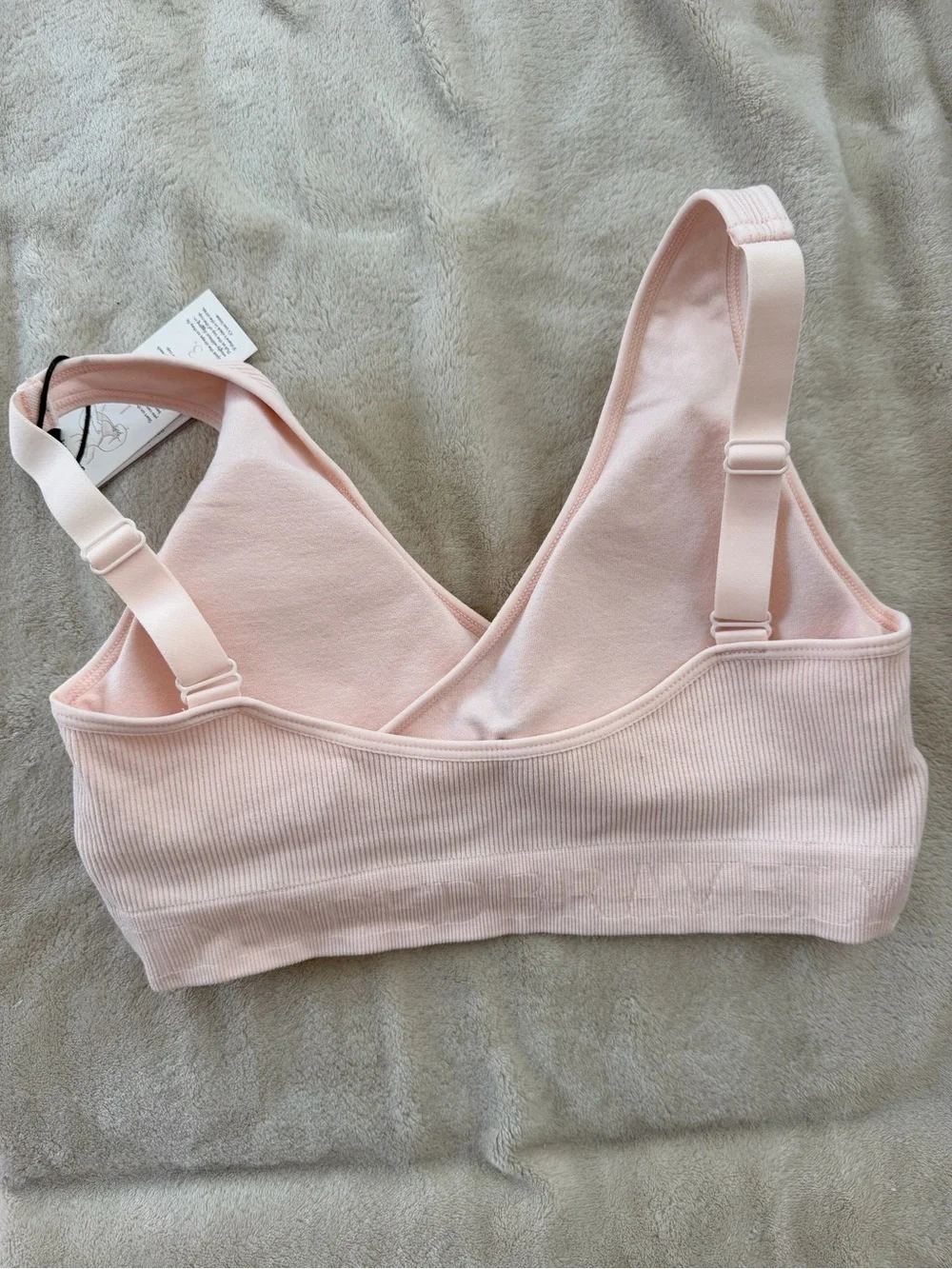 Kindred Bravely Sublime Adjustable Crossover Nursing/Lounge Bra Soft Pink M NWT